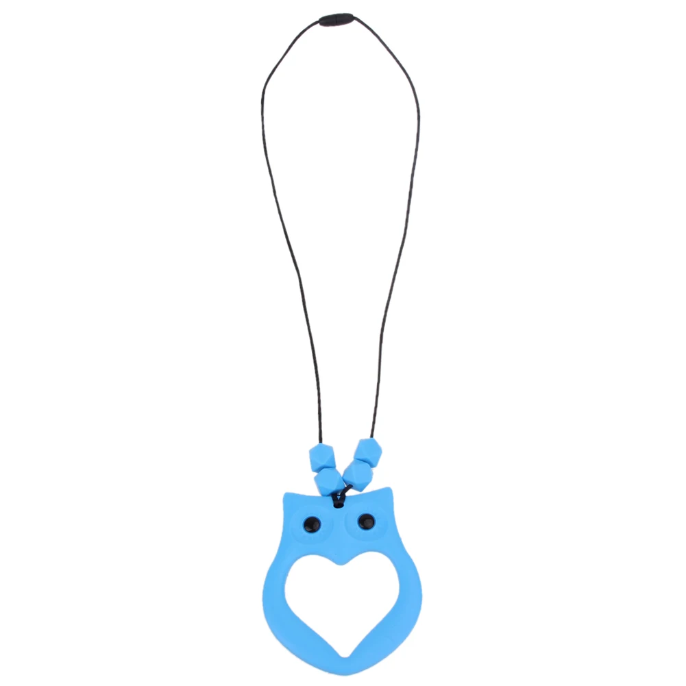 DIY ожерелье браслет дети мама мягкий силиконовый гель украшения Декор Детский аксессуар для прорезывания зубов цепочка для прорезывания зубов - Цвет: Синий