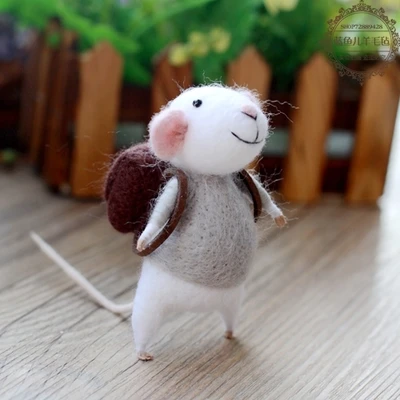 Cute Animals Wool Finished Brooch Dog Hair Fox Squirrel Cat Brooch Decoration Personal Exclusive MAO sticky - Color: finished product 25