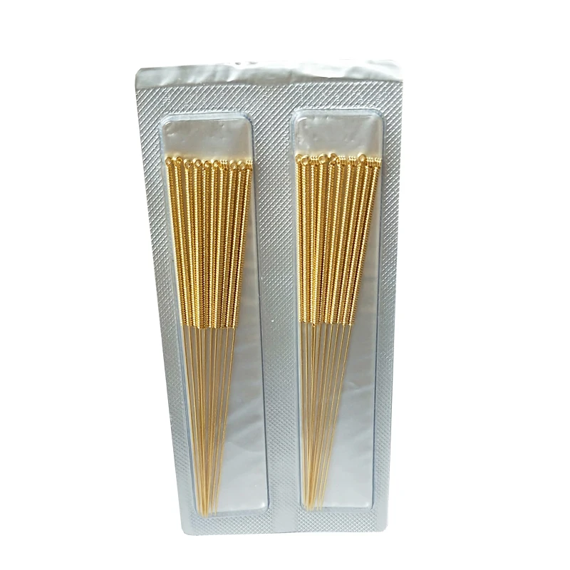 

20 pcs huanqiu Gold-plated Acupuncture Needle acupunture therapy needles 0.25/30/35/50/60mm