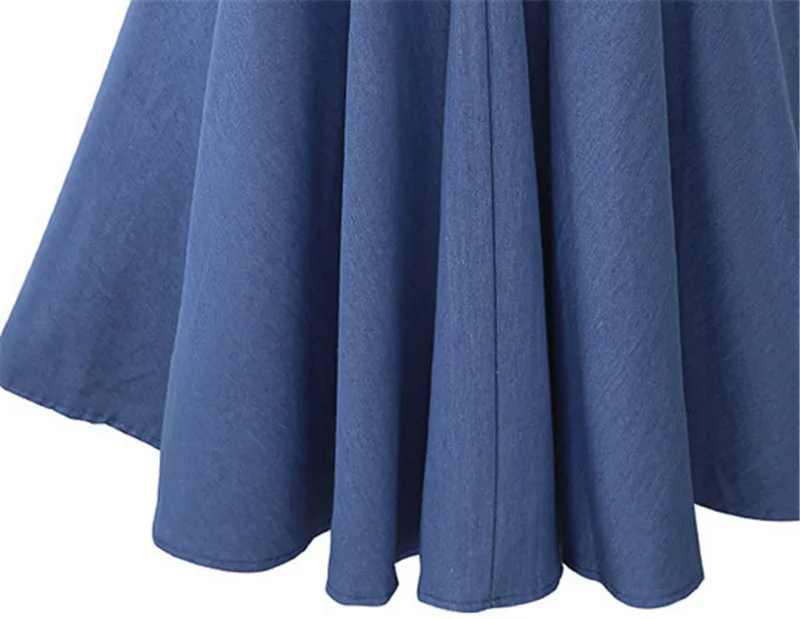 NORMOV женские джинсовые юбки из денима лето осень повседневная юбка трапециевидной формы с высокой эластичной талией уличная плиссированная юбка миди для женщин