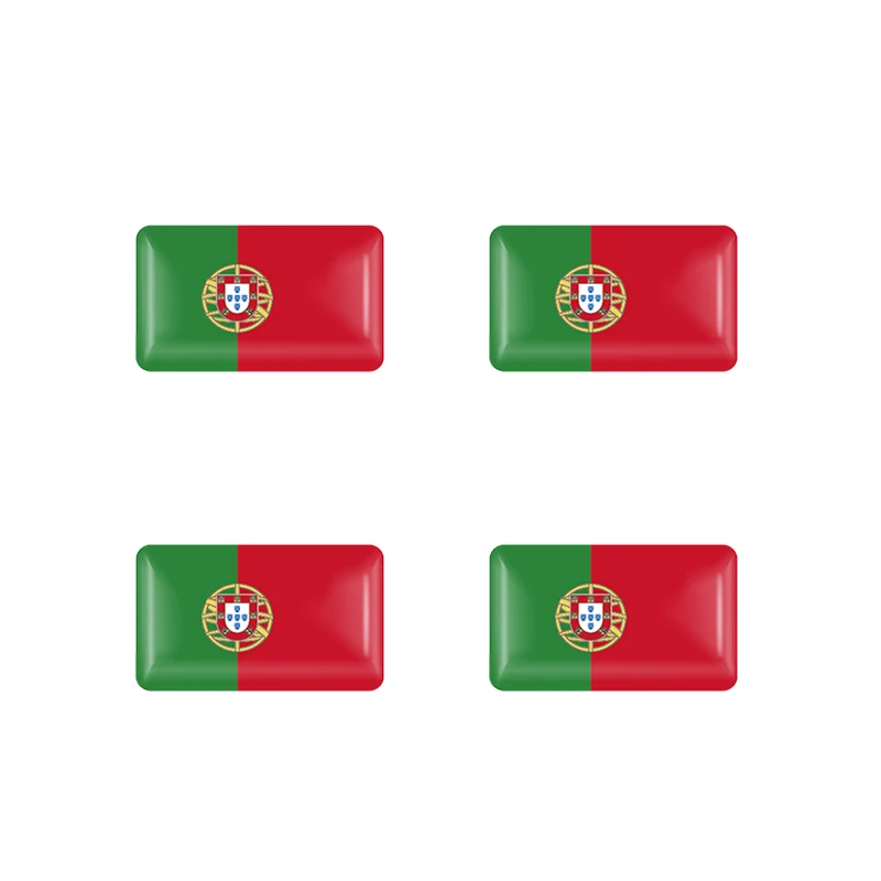 4x руль 3D щит флаг наклейка национальные флаги Эмблема Наклейка украшения для BMW Audi toyota ford nissan авто аксессуары - Название цвета: Portugal