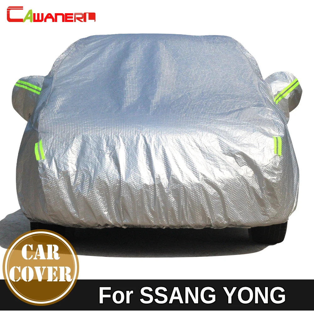 

Cawanerl Cotton Car Cover Sun Rain Snow Resistant Thicken Cover Waterproof For SSANG YONG Actyon Tivoli Korando Rexton XLV Kyron