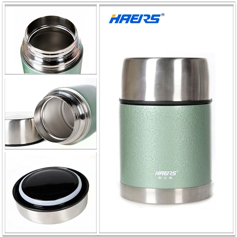 Haers 700ml Thermal Insulated Food Jar With Wide Mouth BPA Free Food Grade 18 8 Stainless