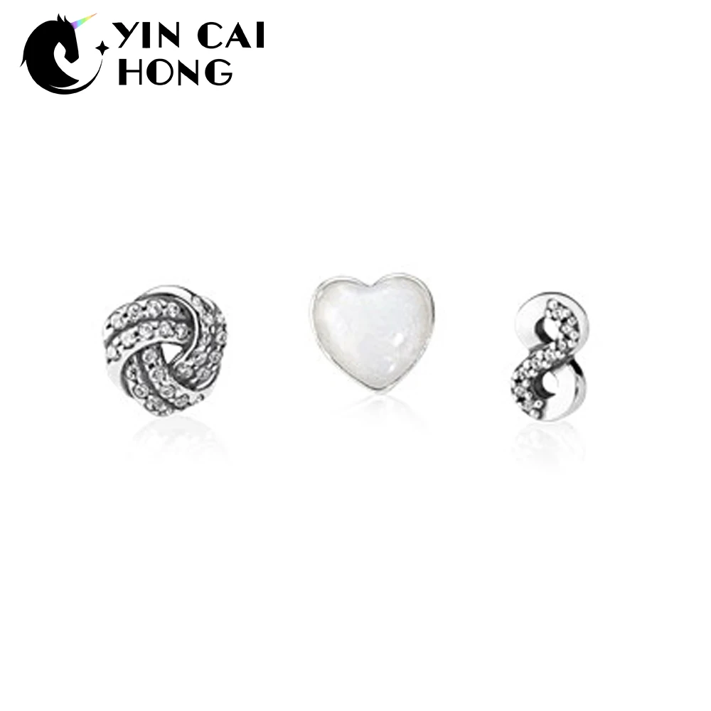 

YCH 100% 925 Sterling Silver 1:1 Floating Box Small Decorative White Love Winter Theme Charm Vintage Jewelry
