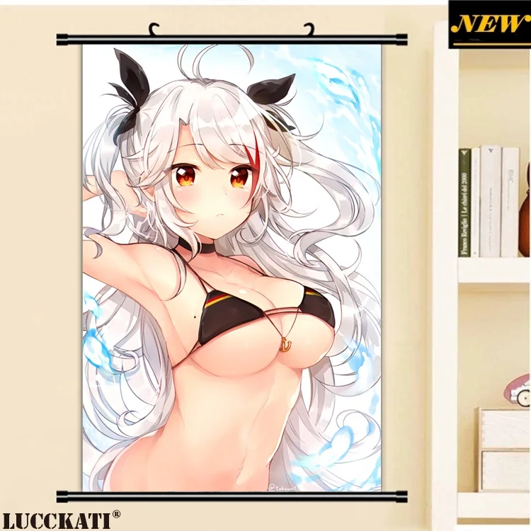 40X60 см Azur Лейн Bilan Hangxian prinz eugen бикини cameltoe сексуальный мультфильм аниме Настенная