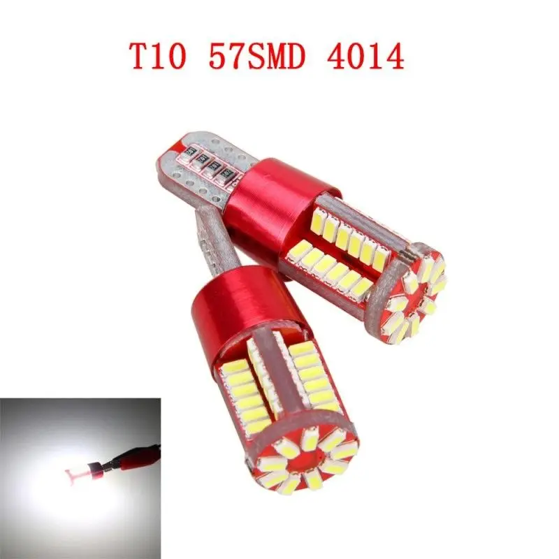 10 шт. T10 T15 501 W5W W16W 168 57SMD светодиодный 3014 Авто Canbus безотказная габаритная лампа габаритный светильник противотуманная лампа заднего хода