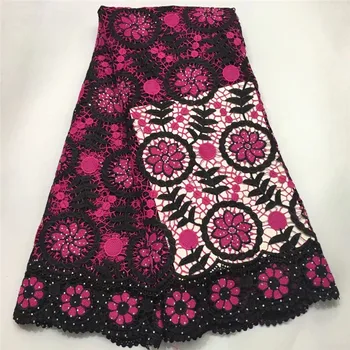 

2019 Latest French Nigerian Lace Fabrics High Quality Tulle African Lace Fabric Wedding Stones French Tulle Lace(6-19
