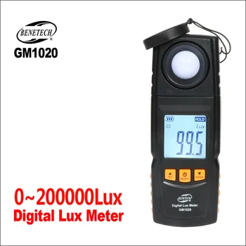 

BENETECH Digital Light Luxmeter Spectrometer Photometer Tester Luminometer 0~200000 Lux Lux/FC GM1020 Illuminometer Photometer