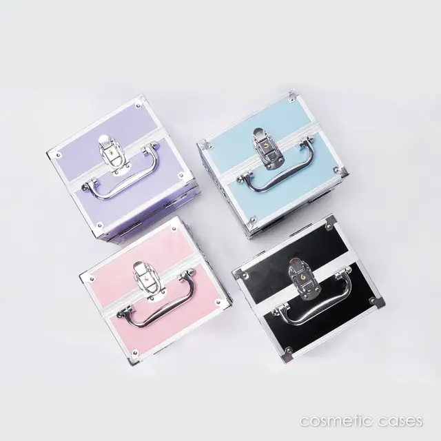 Facebox Small Aluminum Makeup Box Portable Beauty Box 4 Colors 18x16x16cm - 