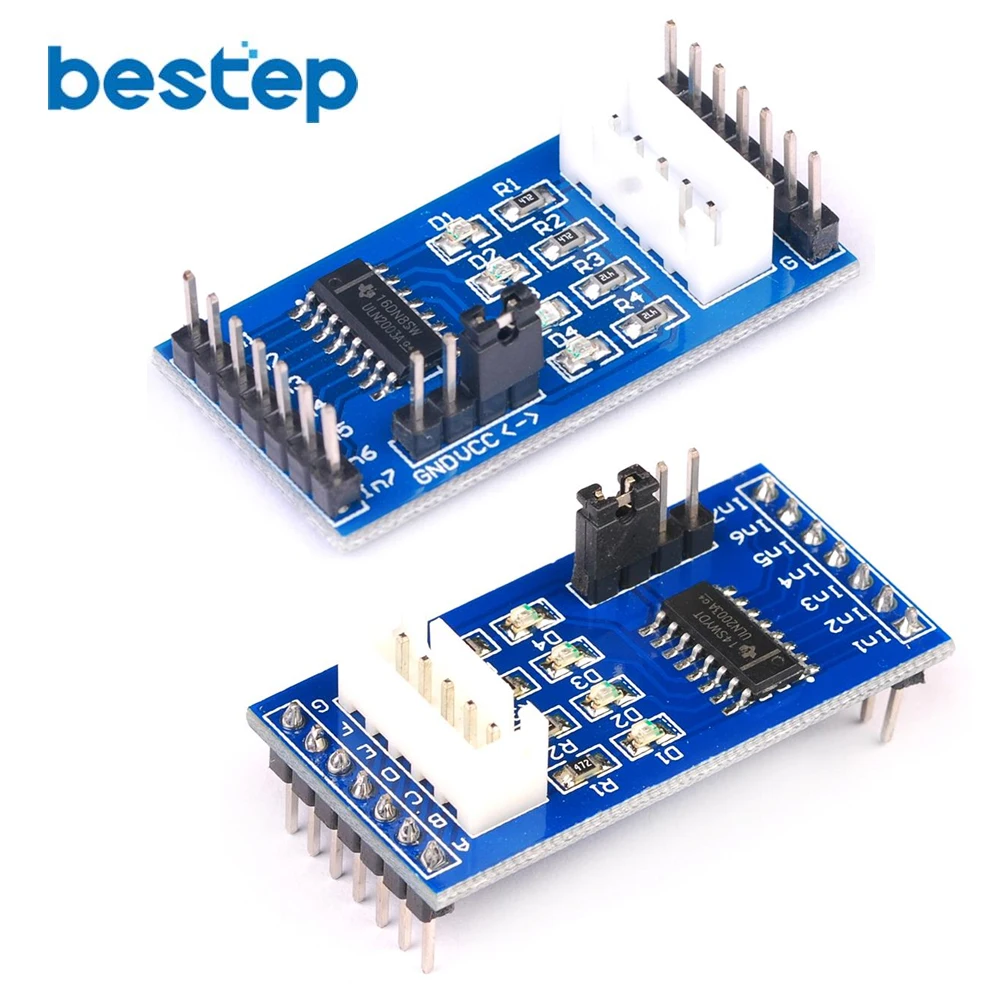 

2PCS DC 12V ULN2003 Stepper Motor Driver Board Step Motor Module for Arduino 5V-12V 4-phase 5 Line 28BYJ-48