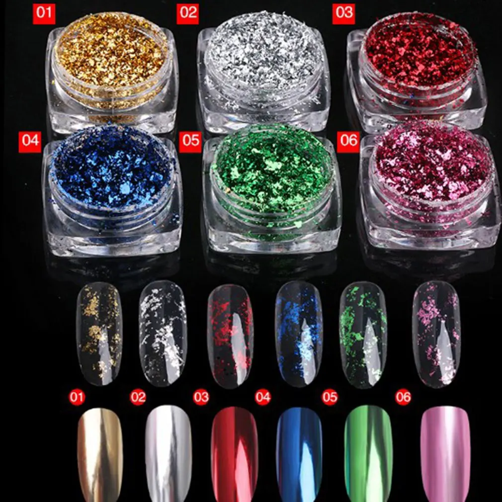 

Laser Nail Glitter Powder Gorgeous Chrome Nail Art Decorations Set For UV Gel Polish Nail Art Pigment