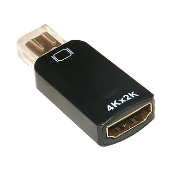 

Jimier Black Color Mini DisplayPort DP Source to HDMI Female 1.4 HDTV Adapter Support Audio & 3D & 4K 2K