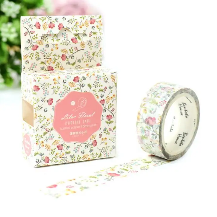 

JA206 Colorful Season of Flowers Decorative Washi Tape DIY Scrapbooking Masking Tape School Office Supply Escolar Papelaria