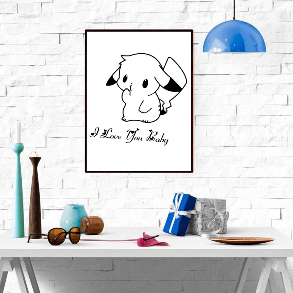 Pocket Monster Wall Decals Pokemon Poster Paint Wall Art Canvas Printing For Kids Room Home Decor Canvas Prints Wall Art Canvas Printswall Art Canvas Aliexpress