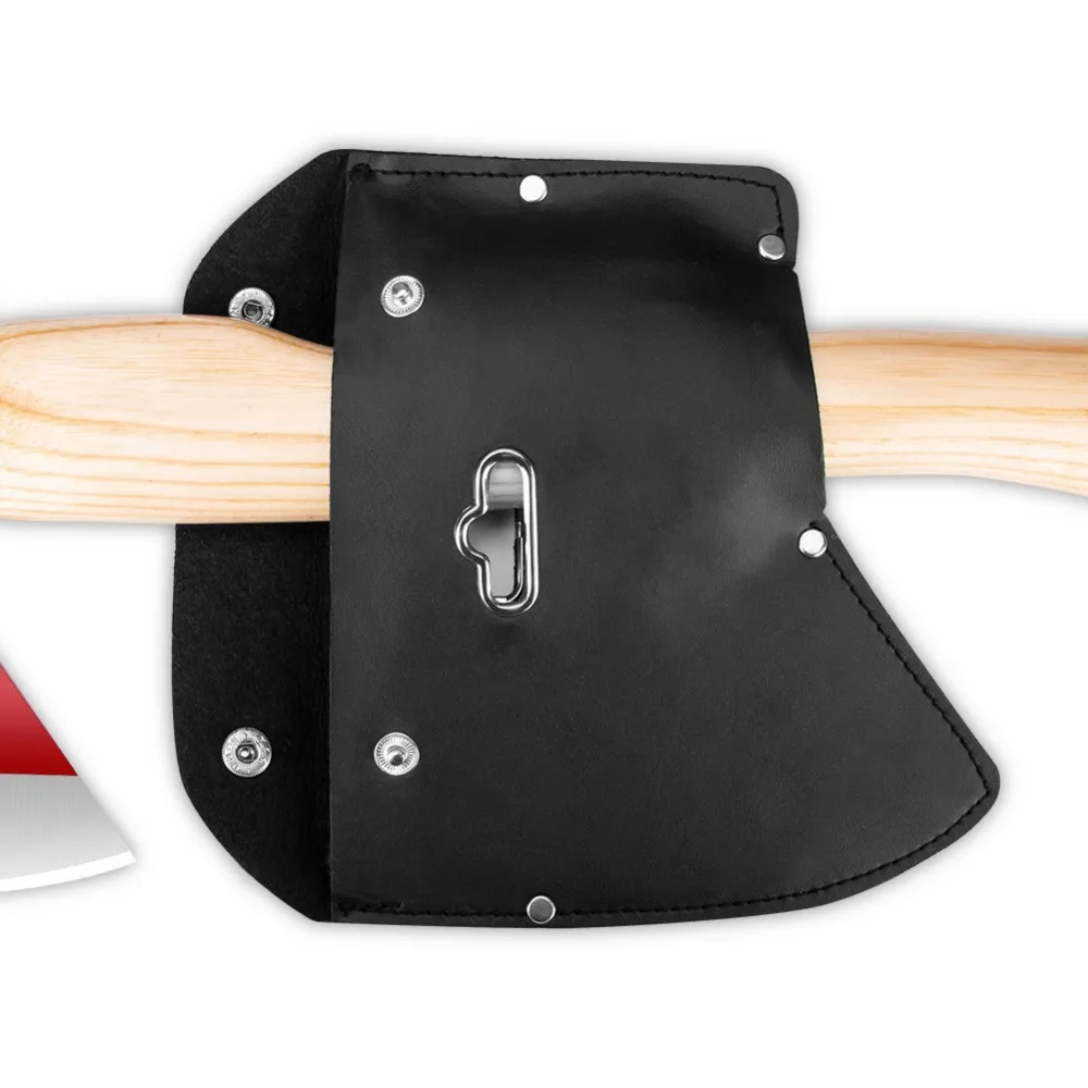 Портативный высококачественный чехол для топора, кожаный чехол для защиты лезвия, сумка для инструментов, черный подвесной топор, сумка для хранения ручного инструмента с отверстием для крючка