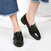 Г. женские лоферы без застежек ручной работы из лакированной кожи на плоской подошве модные женские туфли-оксфорды на плоской подошве