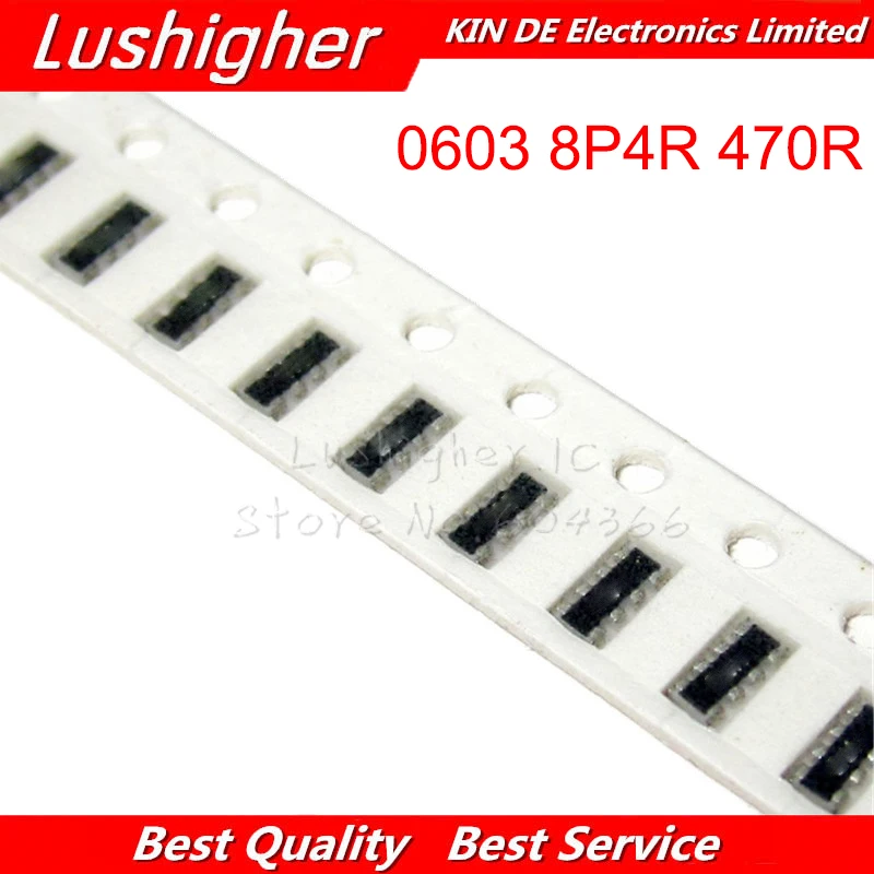 

200pcs 0603 SMD Exclusion 0603 8P4R 2*4P 470 Ohm 470R Network Resistor Array