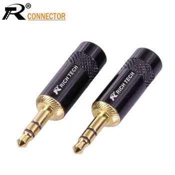 

Jack 3.5 3 poles 3.5mm Audio Gold-Plated headphone plug 3.5 RCA Connectors jack Connector plug jack Stereo Headset 1pc