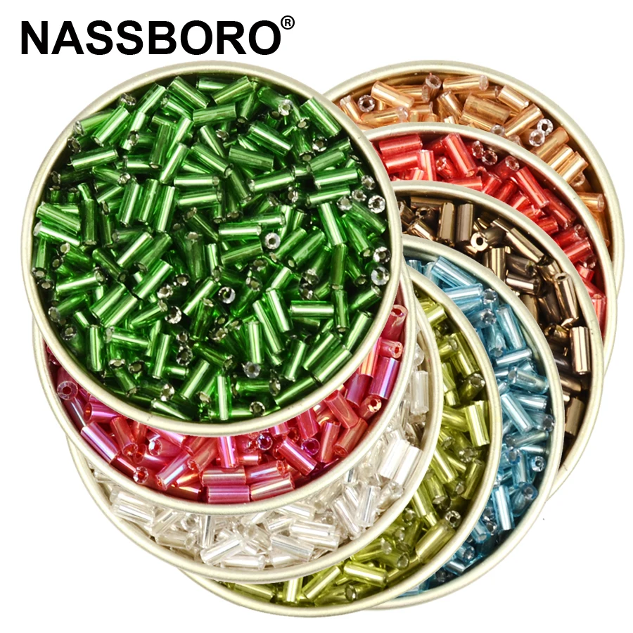 

2x4.5mm Czech Glass Beads & Jewelry Making/ Bugle Beads/SeedBeads/Silver /Gold/Charms/wholesale/Diy/Handmade Jewelry Accessories