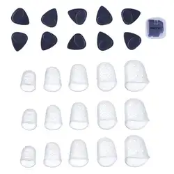 Многоразмерная Гитара медиатор pick s Набор Plectrum аксессуары для гитары силиконовые кончики пальцев протекторы гитара напальчник крышка