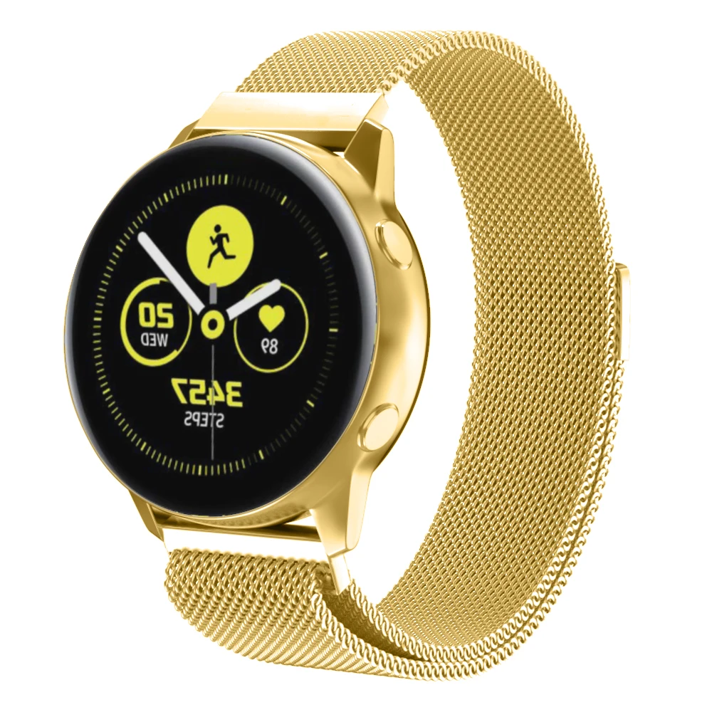 Tschick для samsung Galaxy Watch Active SM-R500 40 мм Smart Watch Band для мужчин, 20 мм Mesh Milanese из нержавеющей стали заменить Мужские t Band