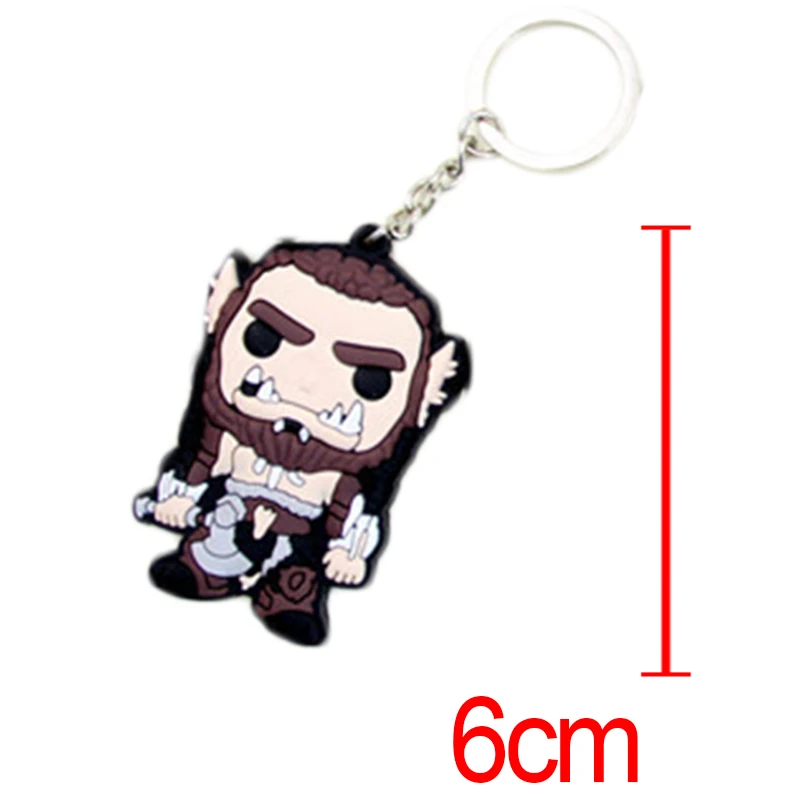 

HALDER World of Warcraft Durotan Sir Anduin Lothar Llane Wrynn pendant figures soft PVC Keychain Cute Bag Car Accessory Keyring