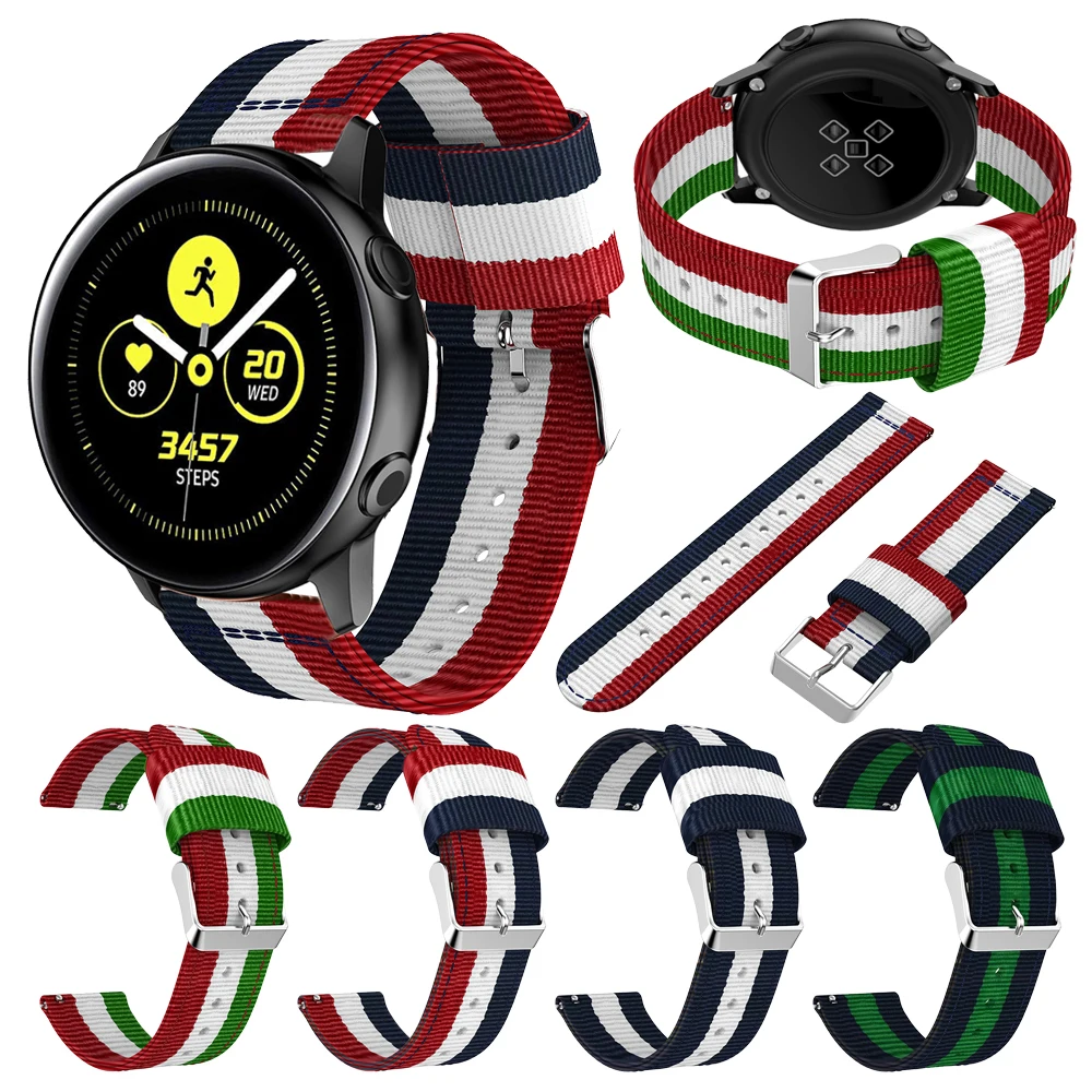 Нейлоновый браслет для Samsung Galaxy Watch Active1 Ремешки ремешок часов 20 мм наручные часы