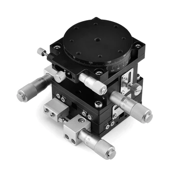 

XYZR Axis diameter 125mm Knob Micrometer Sliding stage Guide Rail Type Platform Manual Displacement Sliding Table LTP125-LM-2