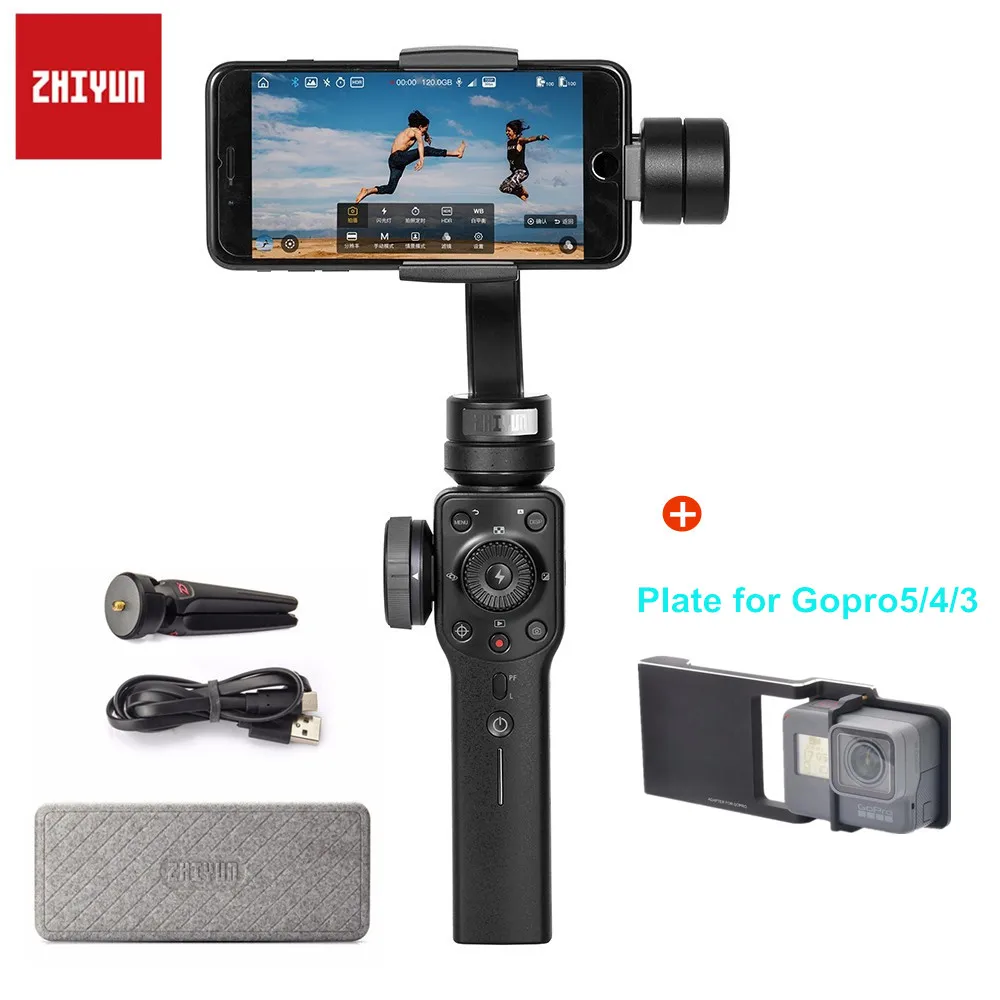 Ручной Стабилизатор Zhiyun Smooth Q 4 3 осевой стабилизатор для мобильного телефона iPhone 6