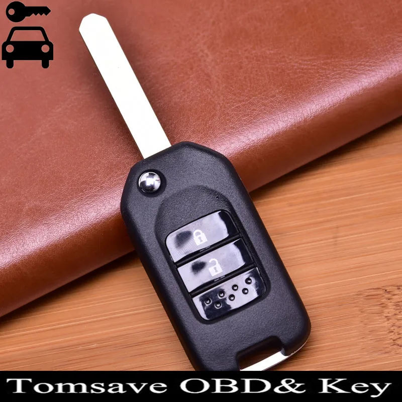 

2/3 Buttons Car Modified Flip Folding Alarm Keyless Remote Key With ID47 Chip 433Mhz For Honda FIT XRV VEZEL CITY JAZZ CIVIC HRV