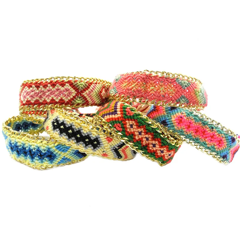 

WELLMORE bracelets & bangles Handmade Charm Rope bracelets boho Cotton Friendship Bracelets for women and men FB082205