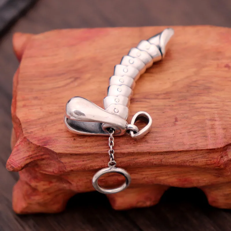 Vintage 925 Sterling Silver Penis Pendant,Male Genital Organ Funny