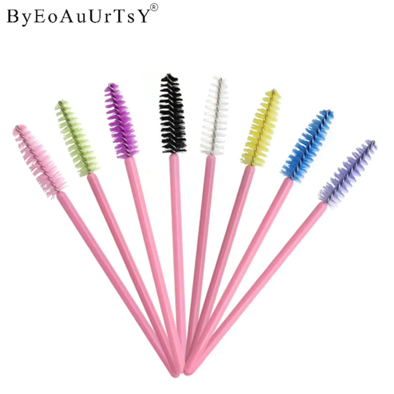 

50pcs Disposable Eyelash Brushes Mascara Wands Applicator Eyelash Comb Brush Spoolers Mini Eye Lashes Makeup eye Brush