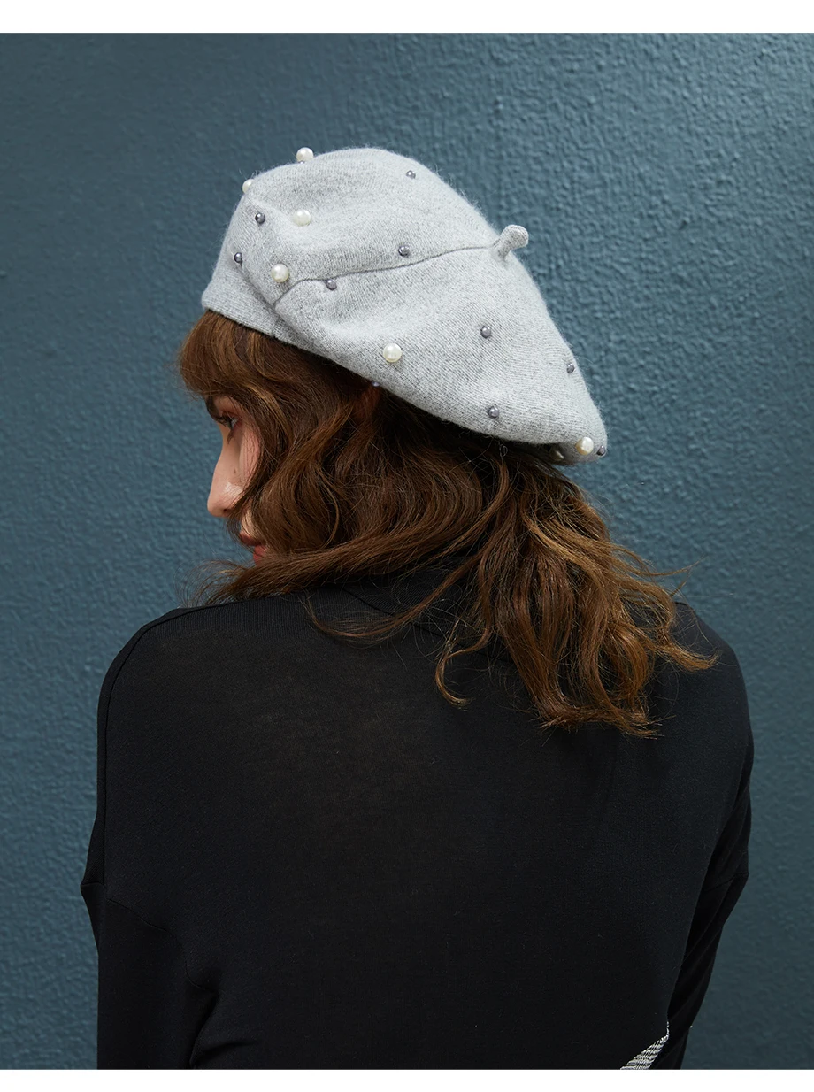 MOSNOW 2018 Women Berets Hat Female Pearl Decoration Brand High Quality Caps Fashion Accessory Winter Hats New Headwear Beret2 (6)