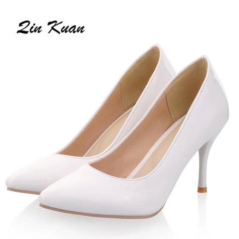 

Plus Size 34-47 Ladies Fashion Pointed Toe Office High Heel Shoes Women Party Pumps Fashion Wedding High Heel Shoes QKP0016B