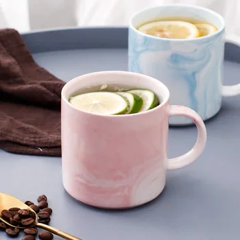 

Marbling Creative Ceramic Mug Simple Christmas Gift Mug Milk Coffee Tea Breakfast Porcelain Cup Girlfriend Gifts