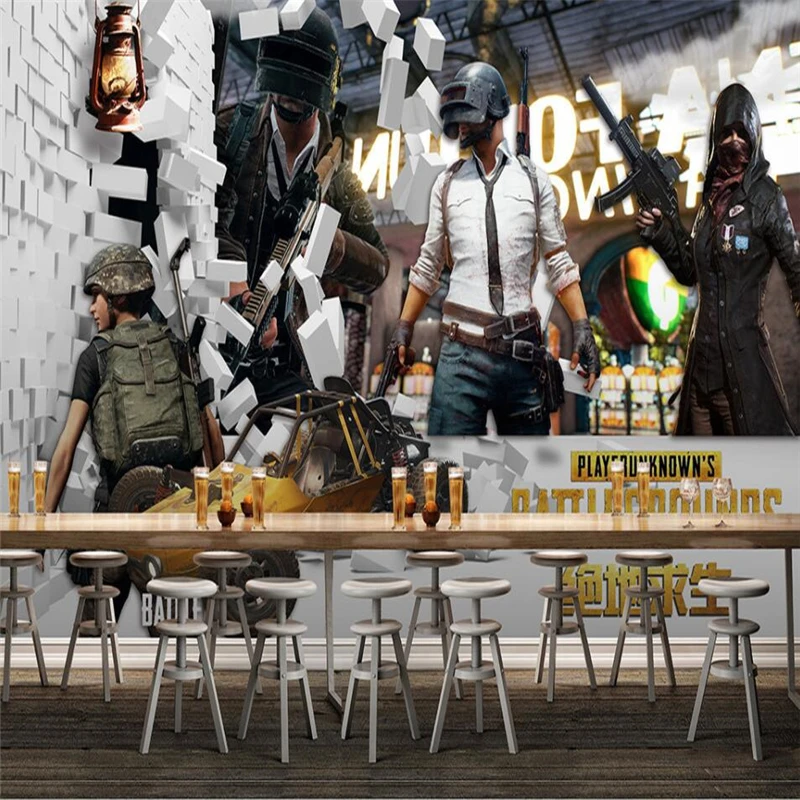 wellyu Jedi Survival Battle Royale Chicken Game Internet Coffee Wall Custom Large Mural Green Wallpaper papel de parede постер pyramid battle royale infographic