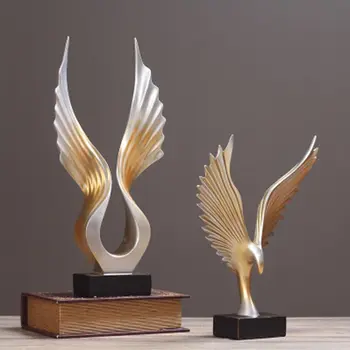 

Abstract Angel Wing Sculpture Resin Eagle Wing Shape Statue Home Decoration Accessories Ornaments Office Club