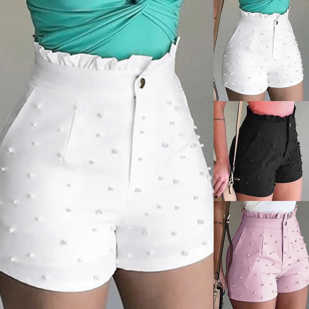 Hawcoar новые женские модные шорты сексуальные летние женские брюки-клеш с вышивкой обтягивающие шорты с высокой талией брюки женсие Z4