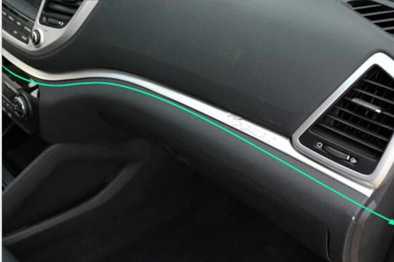 Stainless Steel Dashboard Trim Center Console Panel Molding For Hyundai