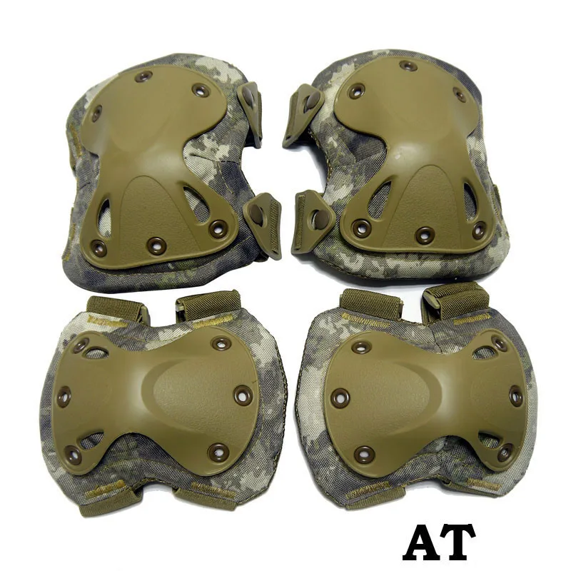 Высокое качество, Налокотники и наколенники для охоты на поле, наколенники и налокотники, набор, новые боевые тактические Пейнтбольные защитные наколенники