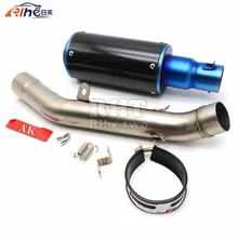 new carbon motorcycle exhaust pipe accessories muffler exhaust pipe with mid exhaust pipe For KAWASAKI Z800 2013 2014 2015 2016