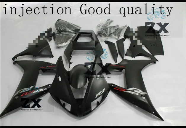 

Complete Fairings For YAMAHA YZF R1 2002 2003 Plastic Kit Injection Motorcycle Fairings matte black which stircker
