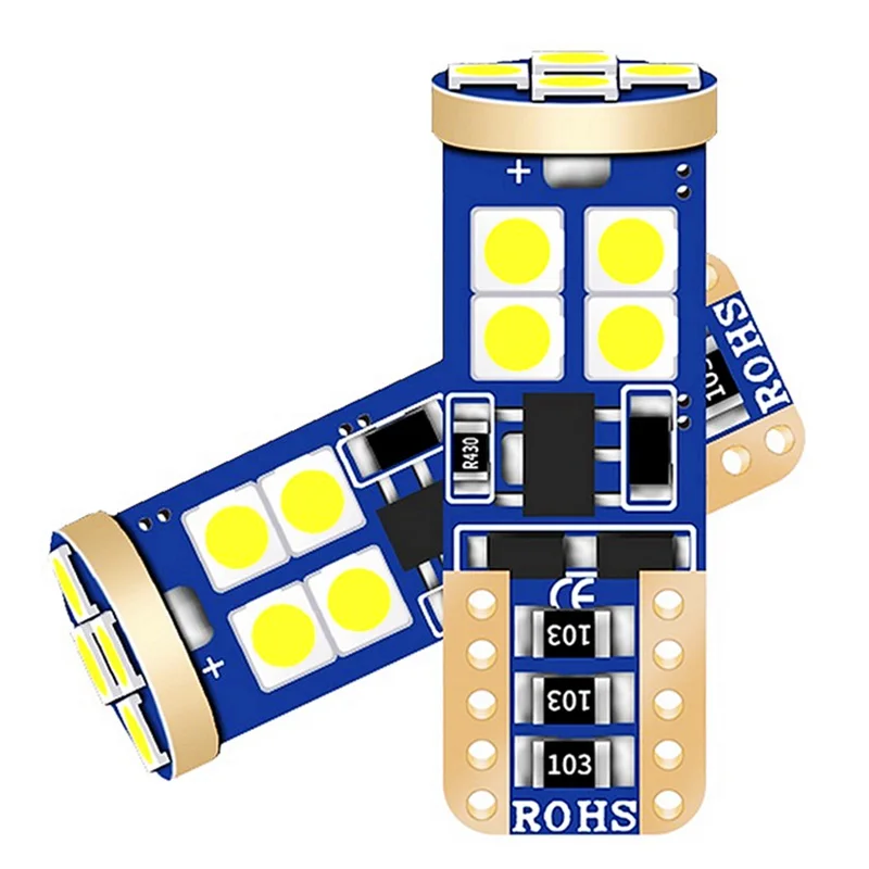 2 шт. CANBUS без Ошибок T10 светодиодный автомобильный парковочный светильник 500LM супер яркий 3030 SMD W5W автоматическая лампа для чтения WY5W клиновидная задняя боковая лампа