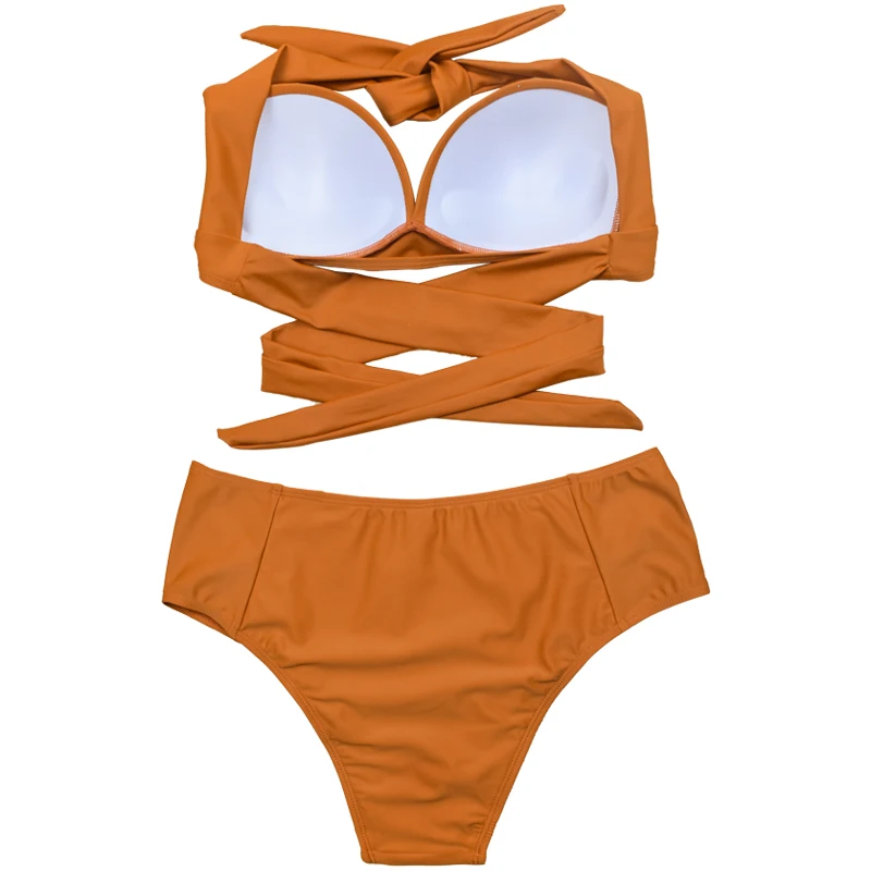 Пуш-ап Женский комплект бикини купальники Европа летний купальный костюм купальник черный ремешок сексуальная пляжная одежда Maillot De Bain