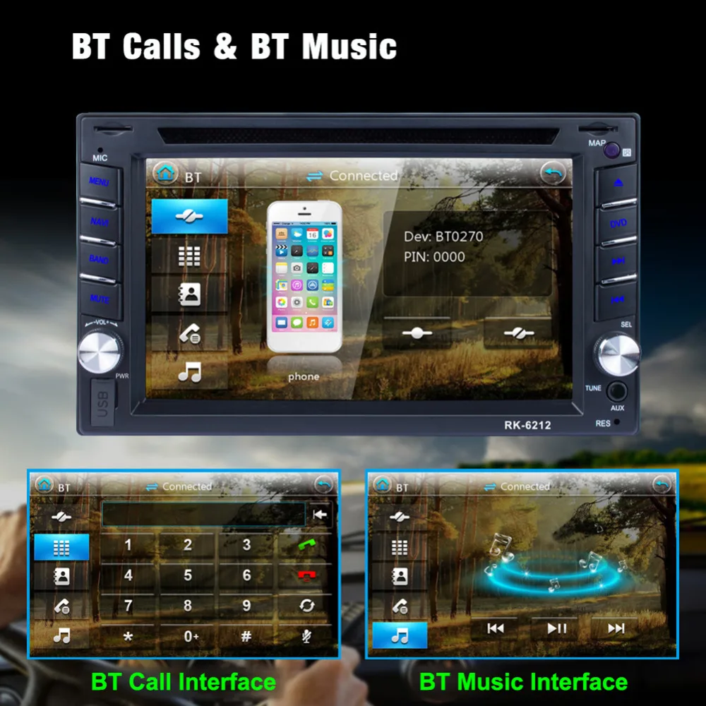  Neue GPS Navigation 2Din HD Auto Stereo DVD CD-Player Mit Rück kamera Touch Screen Unterstützung Bl