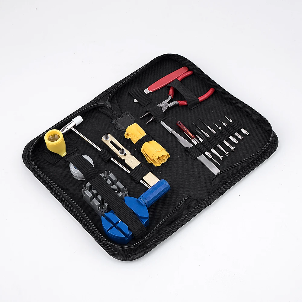 19pcs Clock Watch Tools Watch Repair Tool Kit Set Watch Case Opener