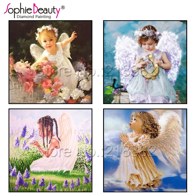

2018 New Europe Diy Diamond Painting Cross Stitch Angel Girl Needlework Embroidery Full Square Diamonds Mosaic Home Craft Art