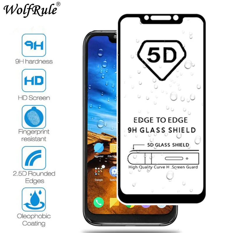 5D полное клеевое стекло для Xiaomi Pocophone F1 защита экрана 9H покрытие закаленное Poco