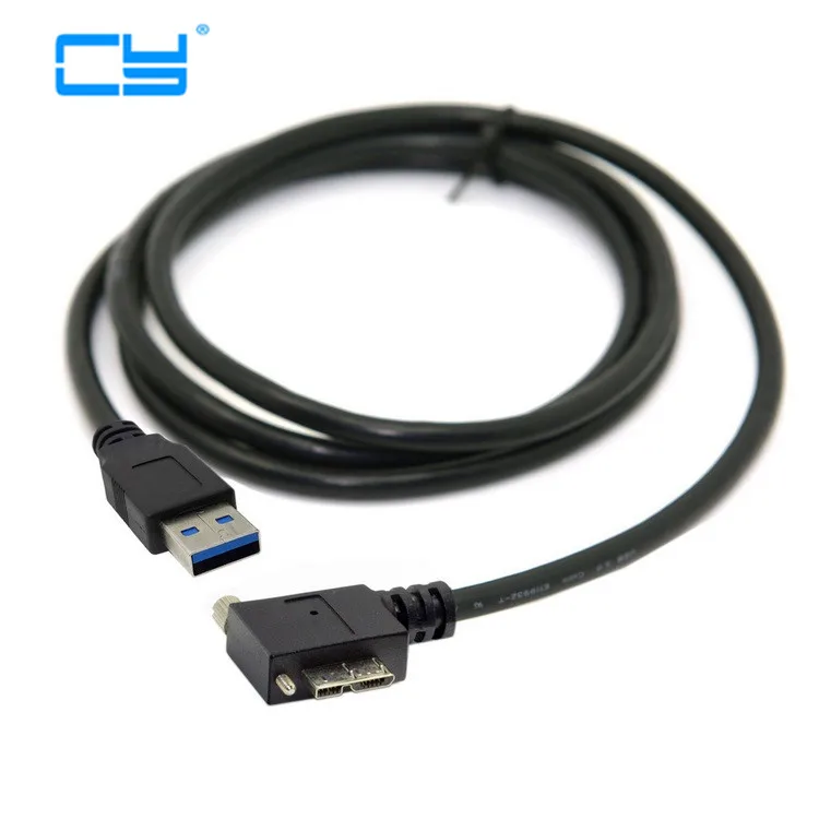 Левый угловой удлинитель USB 3 0 A Male To Micro B с запорными винтами для мобильного